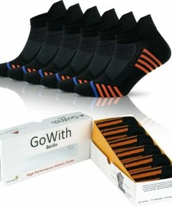 Merkloos Bamboe Enkelsokken | GoWith | Vaderdag Cadeau |6 Paar | Sportsokken Voor Heren | Kort Hardlopen Sokken | Cadeau Voor Mannen | Maat: 40-44
