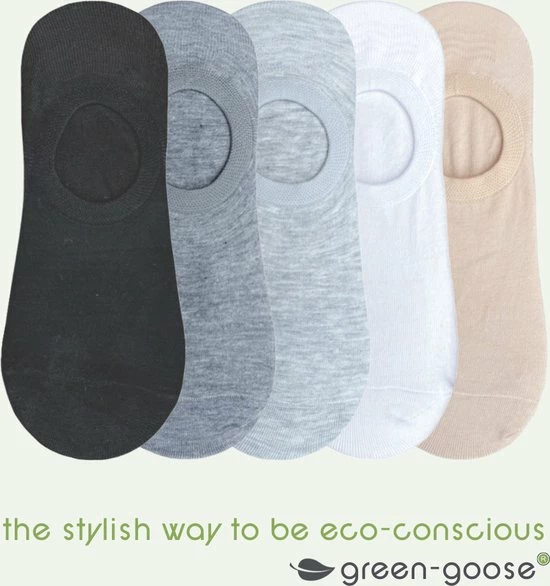 Merkloos Green-goose® 5 Paar Sneakersokken | Bamboe | Footies | Unisex | Anti Zweet | 43-46 | 100% Ecologisch | Anti Transpirant 1 Merkloos Green-goose® 5 Paar Sneakersokken | Bamboe | Footies | Unisex | Anti Zweet | 43-46 | 100% Ecologisch | Anti Transpirant