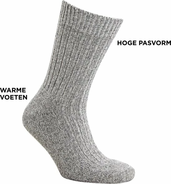 Merkloos IZZLE Noorse Sok Thermo - Grijs - Maat 43/45 – 1 Paar 2 Merkloos IZZLE Noorse Sok Thermo - Grijs - Maat 43/45 – 1 Paar - Afbeelding 2
