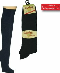SOCKS4FUN Merkloos Bamboe Kniekousen Grijs- 39-42