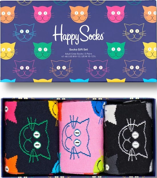 Happy Socks 3P Mixed Cat Socks Giftbox - Maat 36-40 7 Happy Socks 3P Mixed Cat Socks Giftbox - Maat 36-40 - Afbeelding 7