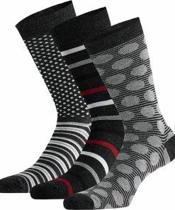 Apollo | Bamboe Sokken Met Motief | Antraciet | 6 Paar | Maat 39/42 | Damessokken | Herensokken | Duurzame Sokken | Bamboe | Bamboo