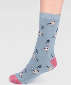 Thought Bamboe Damessokken Eden Bird - Eucalyptus Blue -beenmode Verkoop 550x630