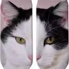 Merkloos Twee-delige Enkelsokken Kat - Kattensokken - Fotoprint Enkelsokken - Unisex - Maat 36-41