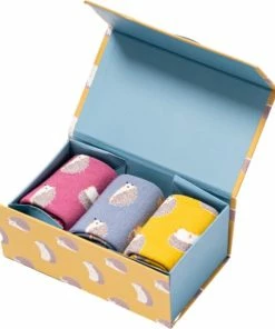 Merkloos Miss Sparrow - Egeltjes - Cadeaudoos - Bamboe Damessokken