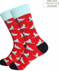 Merkloos Sokken 4 Paar Organisch Katoenen Met Dieren Afbeelding 35-40 -beenmode Verkoop 550x642 5