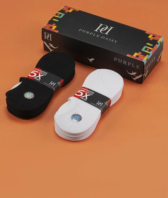 Purple-Daisy Invisible Sneakersokken | Sneakers Dames | Sokken Heren | Multipack Unisex 10 Paar (5 Zwart+5 Wit) | Black Friday SALE - Maat 35-39 - ZWART+WIT 1 Purple-Daisy Invisible Sneakersokken | Sneakers Dames | Sokken Heren | Multipack Unisex 10 Paar (5 Zwart+5 Wit) | Black Friday SALE - Maat 35-39 - ZWART+WIT