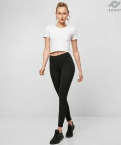 Senvi Dames Stretch Jersey Legging - Maat XL - Kleur Zwart -beenmode Verkoop 550x649