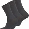 Calzini - Diabetes Sokken - Zonder Elastiek - Naadloos - 6 Paar - Antraciet - 43-46