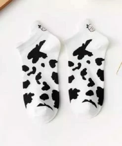 Merkloos Set Van 5 Paar Koeiensokken - Zwart-Wit - Enkelsokken Koe - Unisex - Multipack - Maat 36-41 -beenmode Verkoop 550x657 2