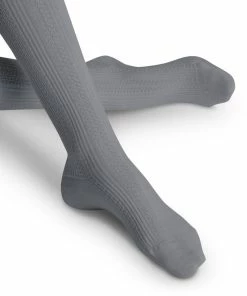 FALKE Knit Caress Warm Zonder Patroon Admend Oondorchzichtig Zacht Comfortabel Organisch Duurzaam Katoen Wol Grijs Dames Panty - Maat 40-42 -beenmode Verkoop 550x660 17