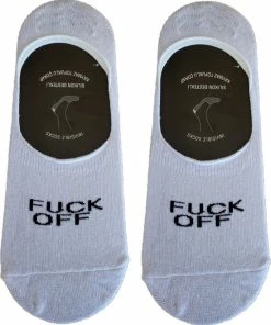 Merkloos Verjaardag Cadeau - Grappige Sokken - Fuck Off No Show Sokken - Leuke Sokken - Vrolijke Sokken – Valentijn Cadeau - Luckyday Socks - Cadeau Sokken - Socks Waar Je Happy Van Wordt – Maat 37-42