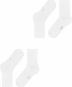 FALKE Happy 2-Pack Zacht Zonder Motief Versterkt Hoogwaardig Mid-rise Robuust Ademend Dekkend Set Katoen Multipack Wit Dames Sokken - Maat 35-38 25 FALKE Happy 2-Pack Zacht Zonder Motief Versterkt Hoogwaardig Mid-rise Robuust Ademend Dekkend Set Katoen Multipack Wit Dames Sokken - Maat 35-38 -beenmode Verkoop 550x667 13