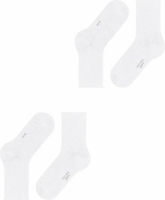 FALKE Happy 2-Pack Zacht Zonder Motief Versterkt Hoogwaardig Mid-rise Robuust Ademend Dekkend Set Katoen Multipack Wit Dames Sokken - Maat 35-38 13 FALKE Happy 2-Pack Zacht Zonder Motief Versterkt Hoogwaardig Mid-rise Robuust Ademend Dekkend Set Katoen Multipack Wit Dames Sokken - Maat 35-38 - Afbeelding 13