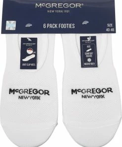 McGregor Footies Dames | Invisible Sneakersok | Maat 36-42 | Footies Wit | 6-pack / 6 Paar | Met Anti-slip! -beenmode Verkoop 550x674 2