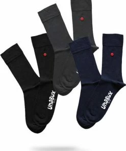 Unabux - Effen Sokken - 3-pack - Maat 36-40