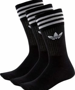 Adidas Solid Crew Sportsokken - Maat 27-30 - Unisex - Zwart/wit