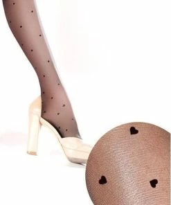 Gabriella EMILY Panty’s 20 DEN Zwart Met Hartjes Maat 3- M -beenmode Verkoop 550x692 1