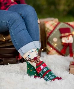 Merkloos KERSTSOKKEN HET HERT, ORGANISCH KATOEN, 39-42 -beenmode Verkoop 550x692 3