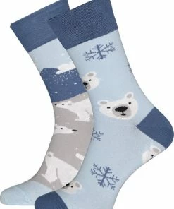 Many Mornings Toffe Sokken - Gekke Sokken - Leuke Sokken - Polar Bear - Maat: 43 T/m 46