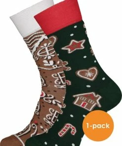 Many Mornings Sokken The Gingerbread Man - Unisex - Maat: 35-38 -beenmode Verkoop 550x694 2