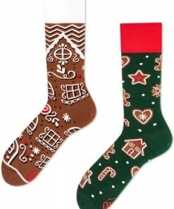 Many Mornings Sokken The Gingerbread Man - Unisex - Maat: 35-38 -beenmode Verkoop 550x696 6