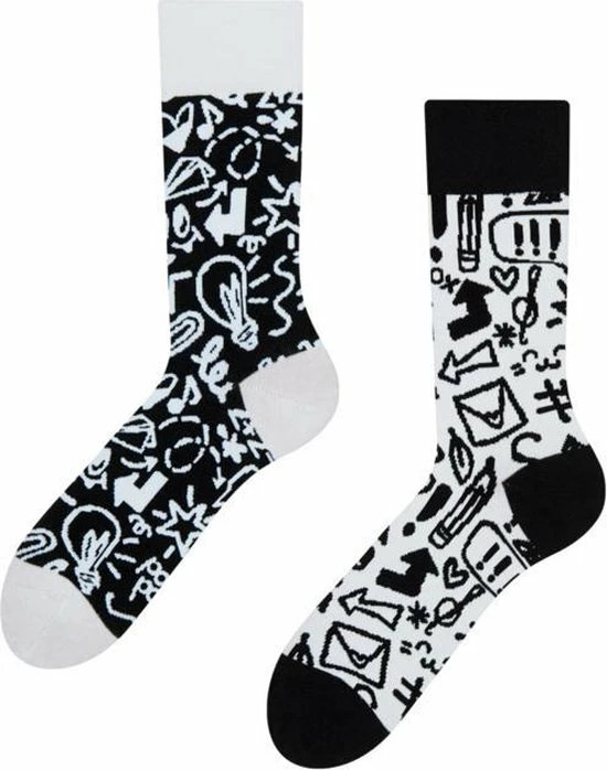 Good Mood Sokken - Doodles - Unisex Maat 35-38 3 Good Mood Sokken - Doodles - Unisex Maat 35-38 - Afbeelding 3