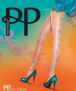 Pretty Polly Californial Floral Tights - One Size - Nude/Multi -beenmode Verkoop 550x699 5