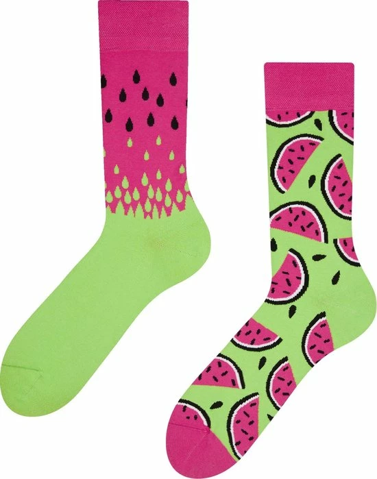Good Mood Sokken - Sappige Watermeloen - Maat - 35-38 1 Good Mood Sokken - Sappige Watermeloen - Maat - 35-38