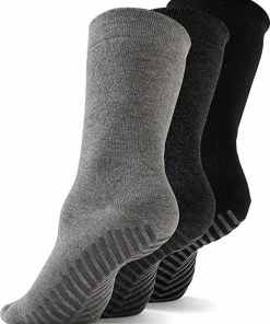 Malinsi Sokken Antislip 3-Pack - 3 Paar Donkere Kleuren Maat 42-46 - Huissokken Dames En Heren Anti Slip