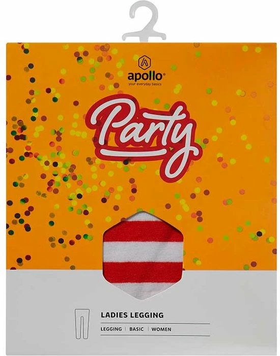 Legging Dames | Stripes | Rood/Wit | Maat L/XL | Legging | Feestlegging | Legging Carnaval | Legging Meisje | Leggings | Apollo 3 Legging Dames | Stripes | Rood/Wit | Maat L/XL | Legging | Feestlegging | Legging Carnaval | Legging Meisje | Leggings | Apollo - Afbeelding 3