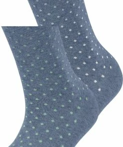 Esprit Fine Dot 2-Pack Met Patroon Ademend Veelkleurig Gestippeld Bio Set Dubbelpak Katoen Multipack Blauw Dames Sokken - Maat 39-42 -beenmode Verkoop 550x707 2