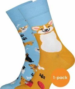 Many Mornings Sokken Playful Dog - Unisex - Maat: 39-42 -beenmode Verkoop 550x708 3