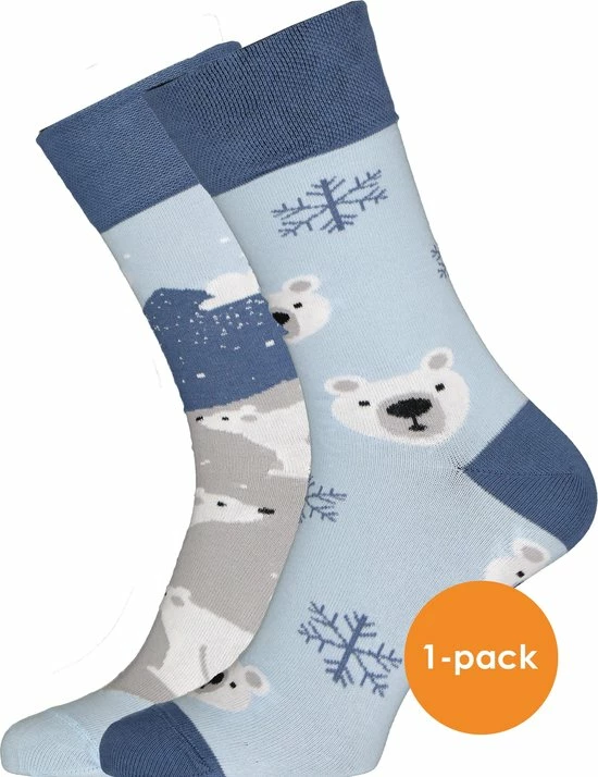 Many Mornings Toffe Sokken - Gekke Sokken - Leuke Sokken - Polar Bear - Maat: 43 T/m 46 2 Many Mornings Toffe Sokken - Gekke Sokken - Leuke Sokken - Polar Bear - Maat: 43 T/m 46 - Afbeelding 2
