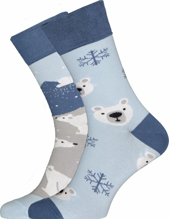 Many Mornings Toffe Sokken - Gekke Sokken - Leuke Sokken - Polar Bear - Maat: 43 T/m 46 3 Many Mornings Toffe Sokken - Gekke Sokken - Leuke Sokken - Polar Bear - Maat: 43 T/m 46 - Afbeelding 3