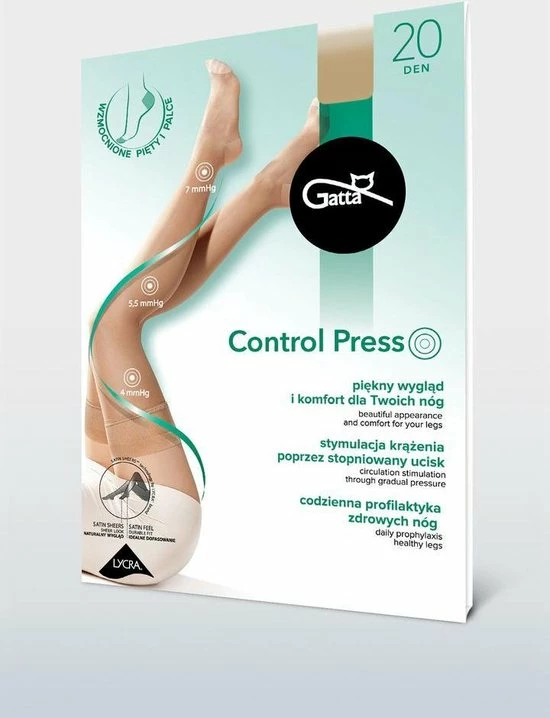 Gatta Hold Up Compressiekousen 4-7mmHg Control Press 20DEN, Kleur Zwart, Maat 3/4 ( M/L) 6 Gatta Hold Up Compressiekousen 4-7mmHg Control Press 20DEN, Kleur Zwart, Maat 3/4 ( M/L) - Afbeelding 6