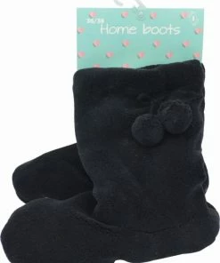 Inter Socks HUIS SLOFFEN - ANTI-SLIP - Zwart - Maat 35/38 - Extra Zacht