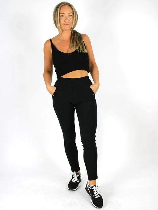 Merkloos Dames Tregging Jacky M/L - Zwart - Luxe & Comfort - Hoge Taille 1 Merkloos Dames Tregging Jacky M/L - Zwart - Luxe & Comfort - Hoge Taille