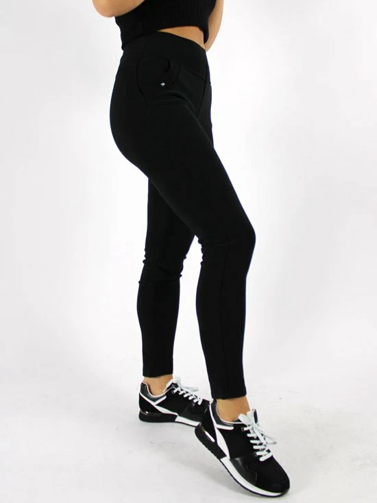 Merkloos Dames Tregging Jacky M/L - Zwart - Luxe & Comfort - Hoge Taille 3 Merkloos Dames Tregging Jacky M/L - Zwart - Luxe & Comfort - Hoge Taille - Afbeelding 3