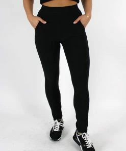 Merkloos Dames Tregging Romy L/XL - Zwart - Luxe & Comfort - Hoge Taille