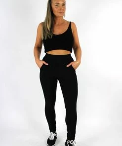 Merkloos Dames Tregging Romy L/XL - Zwart - Luxe & Comfort - Hoge Taille -beenmode Verkoop 550x733 26