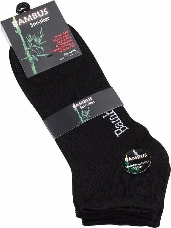 Merkloos 3 Paar Naadloze Bamboe Sneakersokken | Zwart | Unisex | Anti Zweet | 43-46 | 100% Ecologisch | Anti Transpirant 2 Merkloos 3 Paar Naadloze Bamboe Sneakersokken | Zwart | Unisex | Anti Zweet | 43-46 | 100% Ecologisch | Anti Transpirant - Afbeelding 2