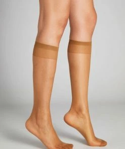 Merkloos 4 Pack 15 Denier Kniekousen Panty Dames Panty - Zwart - Sbeige- Veld - Grijs -beenmode Verkoop 550x733 5