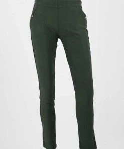 Merkloos Dames Tregging Jacky L/XL - Army Green - Luxe & Comfort - Hoge Taille