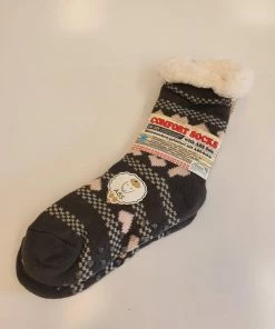 Merkloos Wintersok Met Fleece Voering En Anti-slip - Hartjes