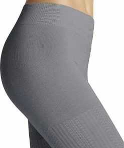 FALKE Knit Caress Warm Zonder Patroon Admend Oondorchzichtig Zacht Comfortabel Organisch Duurzaam Katoen Wol Grijs Dames Panty - Maat 40-42