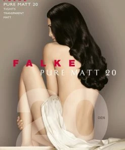 FALKE Pure Matt Dun Fijn Versterkt Zacht Zonder Motief Effen Mat Elegant Doorschijnend Sheer 20 Denier Zwart Dames Panty - Maat XL -beenmode Verkoop 550x742