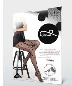 Gatta Lycra Satin Sheers Mesh Panty Funny 07 20DEN Met Grote Stippen Zwart, Maat M (3) -beenmode Verkoop 550x744 3