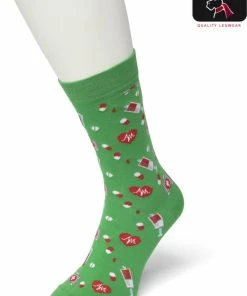 Bonnie Doon Dames Sokken Met Medische Print Maat 36/42 Groen - Thema Sokken - Ziekenhuis - Dokter - Cadeau Sokken - Zacht Katoen Met Gladde Teennaad - Comfortabel - Perfect Cadeau - Kelly Green - BT991116.1