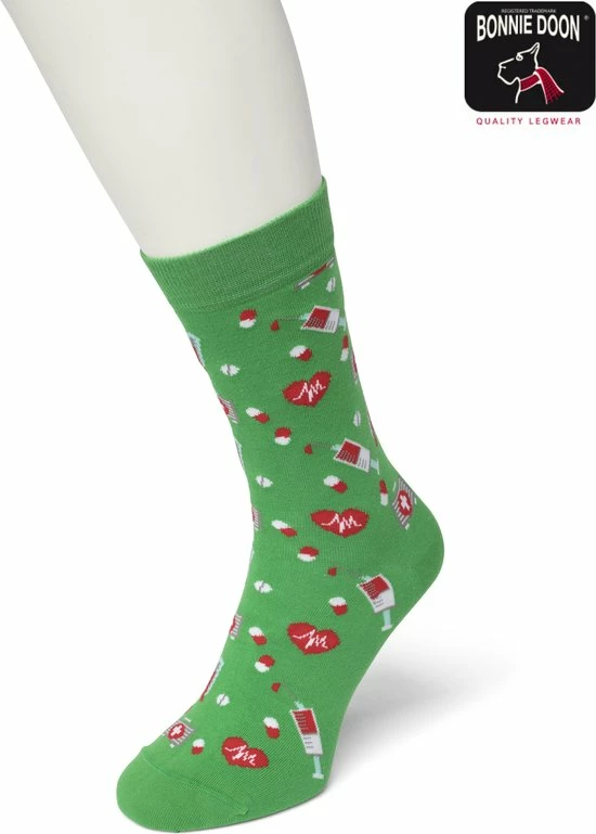 Bonnie Doon Dames Sokken Met Medische Print Maat 36/42 Groen - Thema Sokken - Ziekenhuis - Dokter - Cadeau Sokken - Zacht Katoen Met Gladde Teennaad - Comfortabel - Perfect Cadeau - Kelly Green - BT991116.1 1 Bonnie Doon Dames Sokken Met Medische Print Maat 36/42 Groen - Thema Sokken - Ziekenhuis - Dokter - Cadeau Sokken - Zacht Katoen Met Gladde Teennaad - Comfortabel - Perfect Cadeau - Kelly Green - BT991116.1